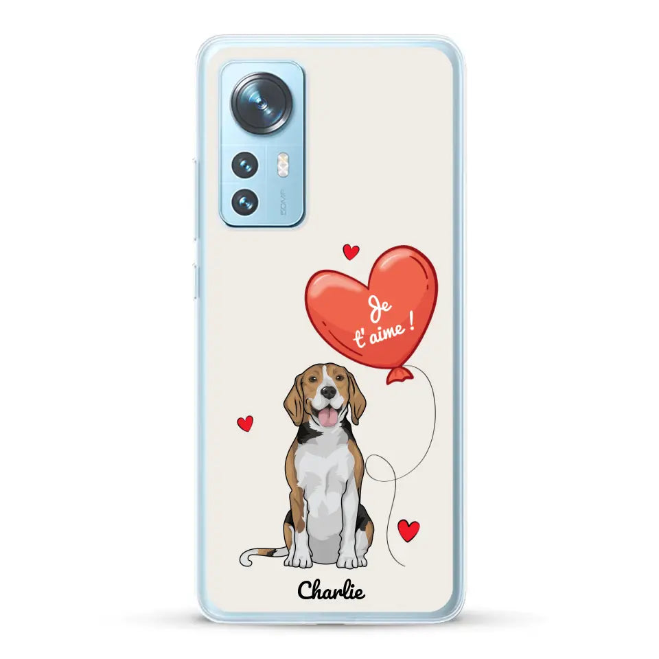 Chien avec ballon - Coque de téléphone personnalisée