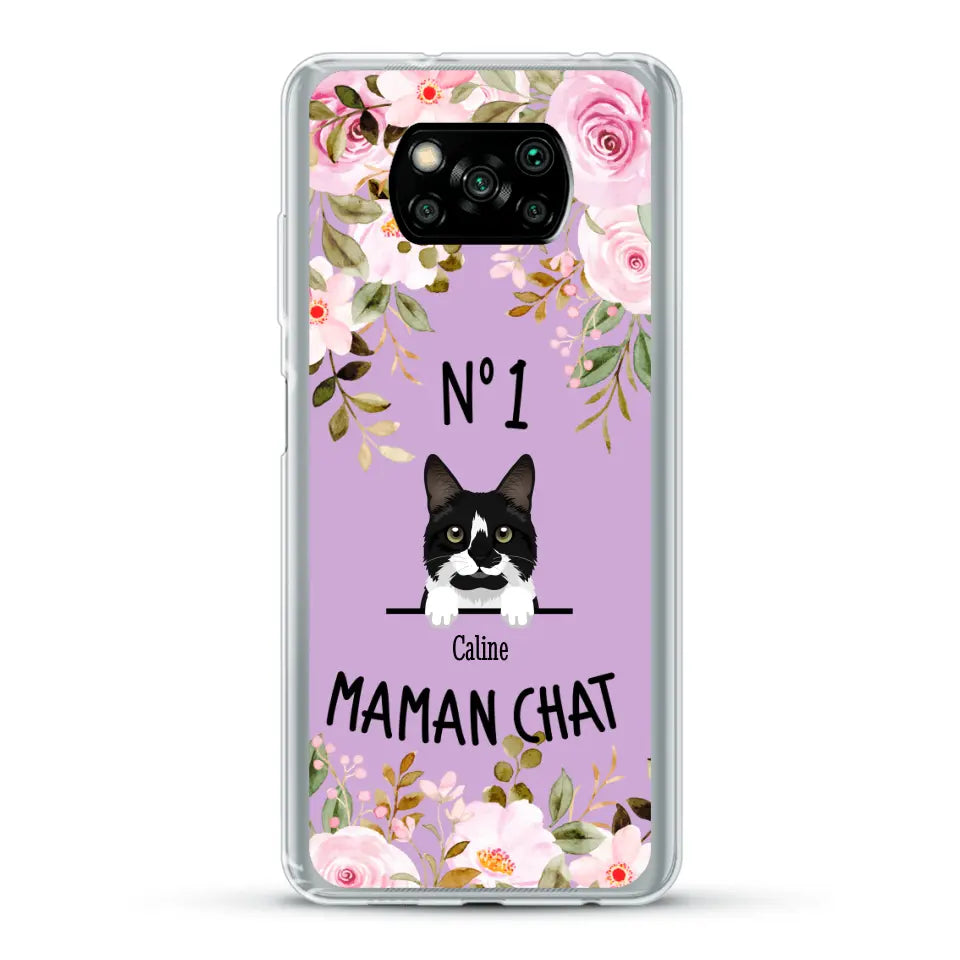 Maman chat N° 1 - Coque de téléphone personnalisée