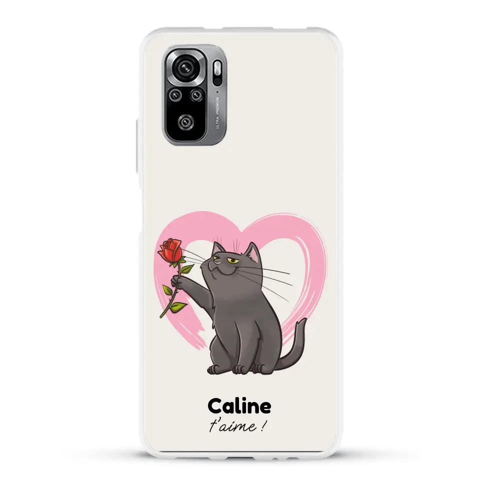 Ton chat t'aime - Coque de téléphone personnalisée