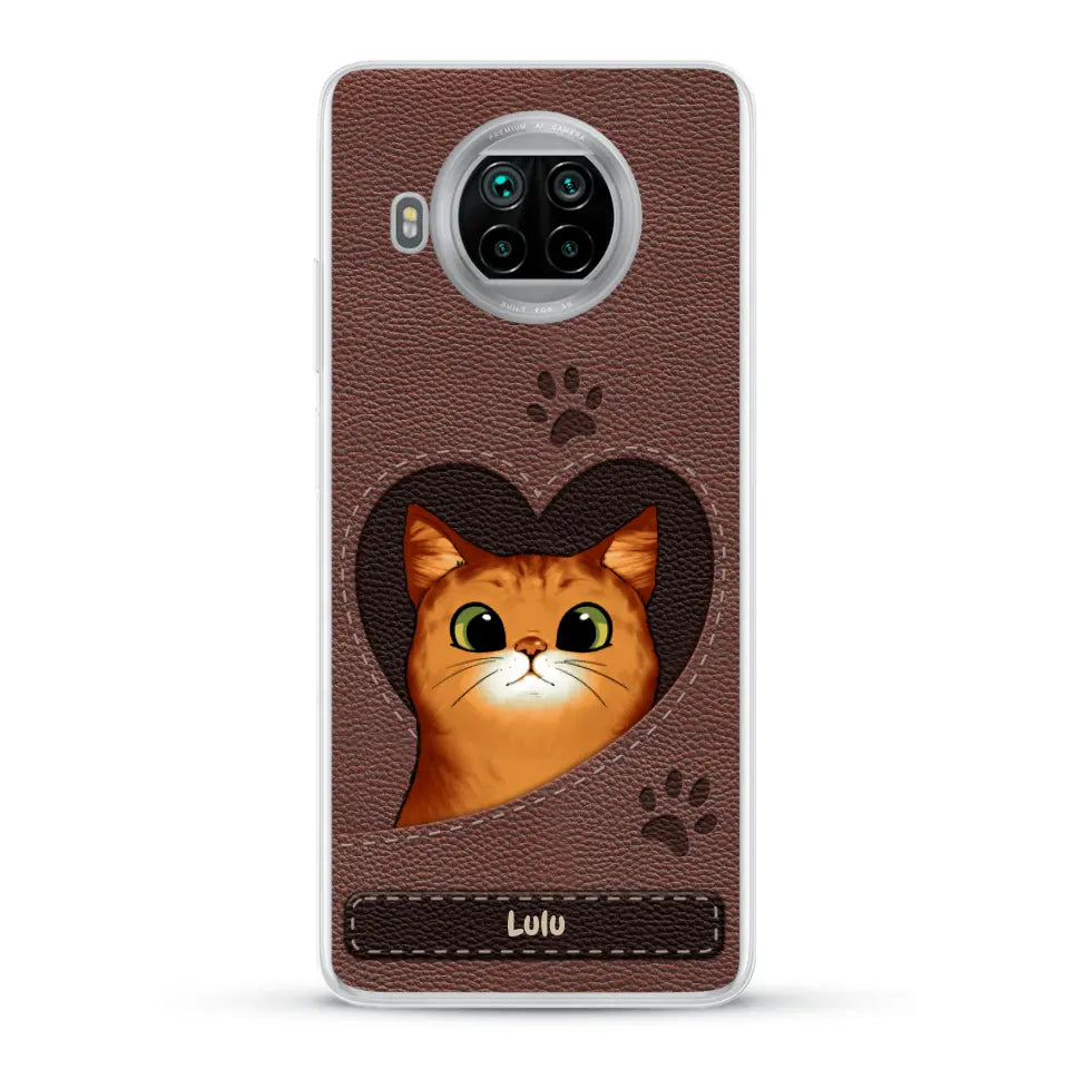 Chats curieux aspect cuir - Coque de téléphone personnalisée