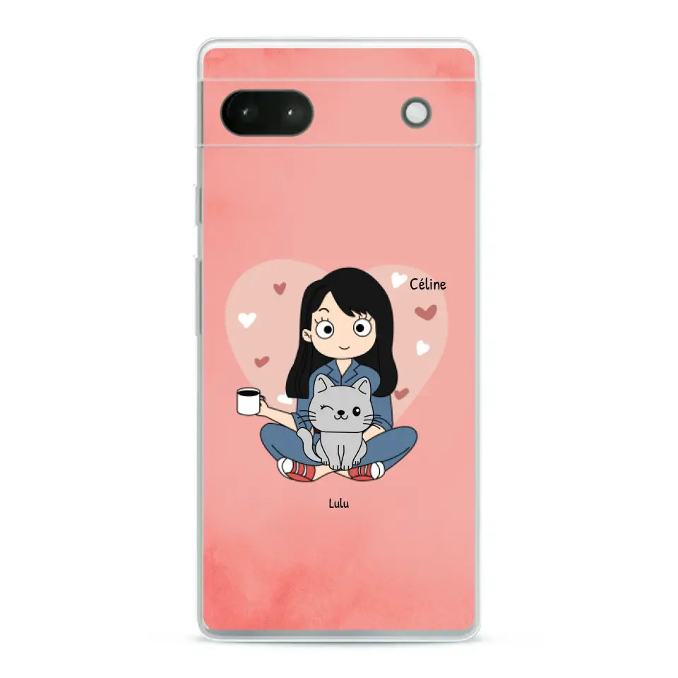 Maman chat BD - Coque de téléphone personnalisée