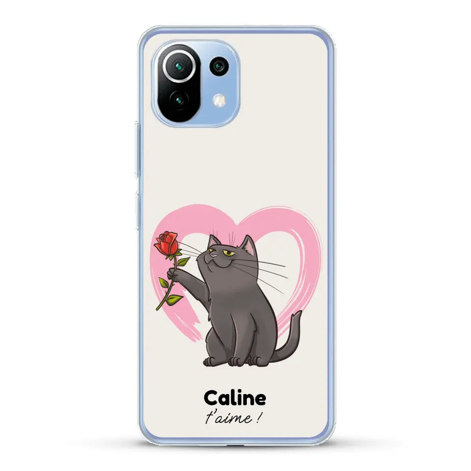 Ton chat t'aime - Coque de téléphone personnalisée