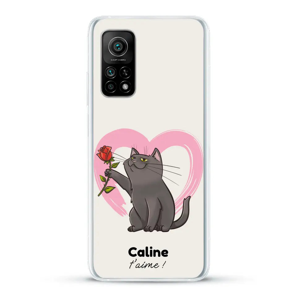 Ton chat t'aime - Coque de téléphone personnalisée