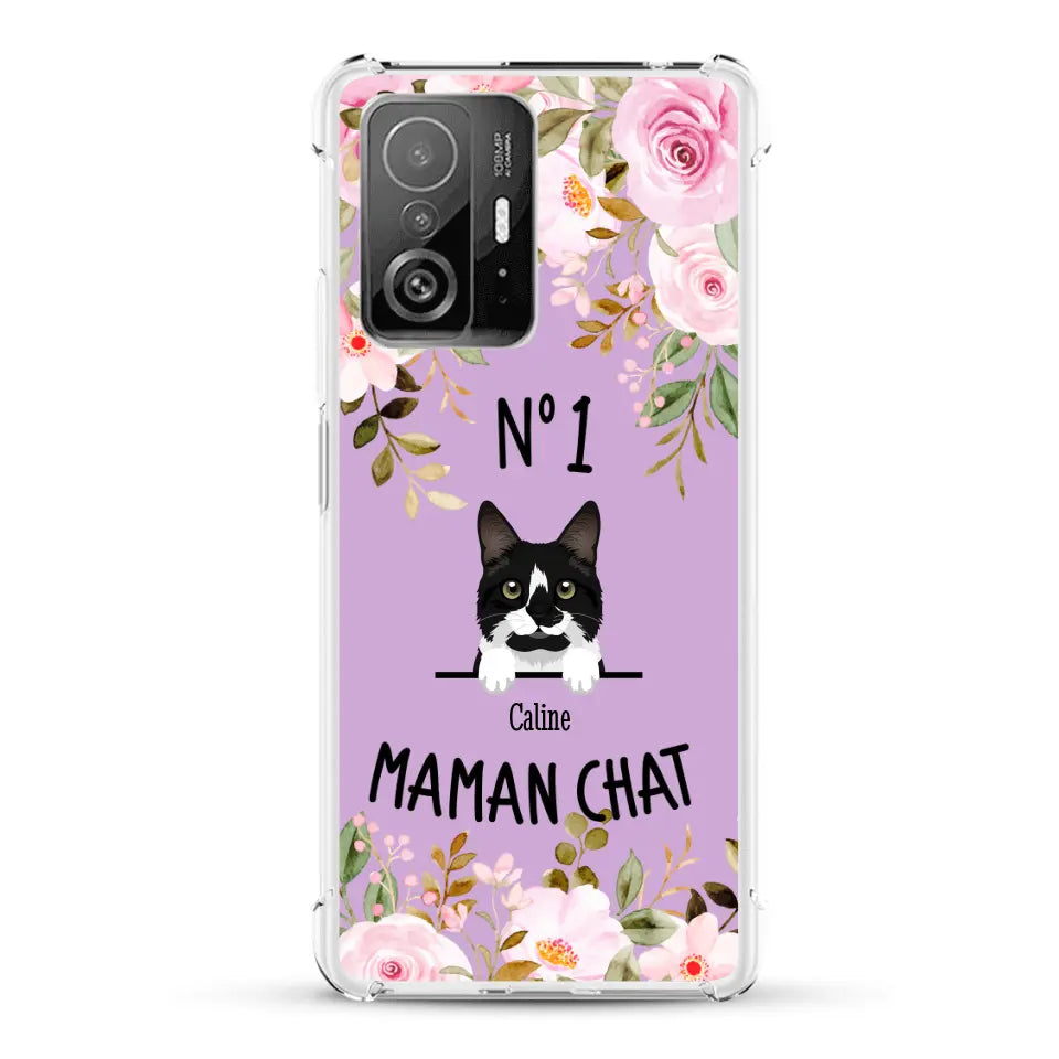 Maman chat N° 1 - Coque de téléphone personnalisée