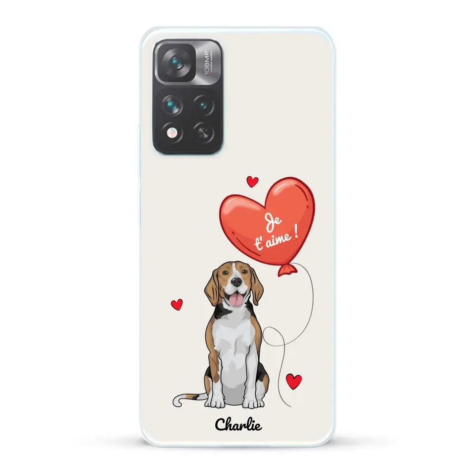 Chien avec ballon - Coque de téléphone personnalisée