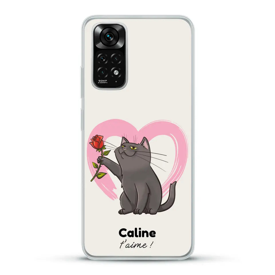 Ton chat t'aime - Coque de téléphone personnalisée