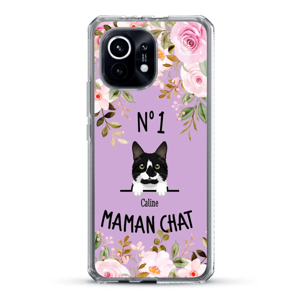 Maman chat N° 1 - Coque de téléphone personnalisée