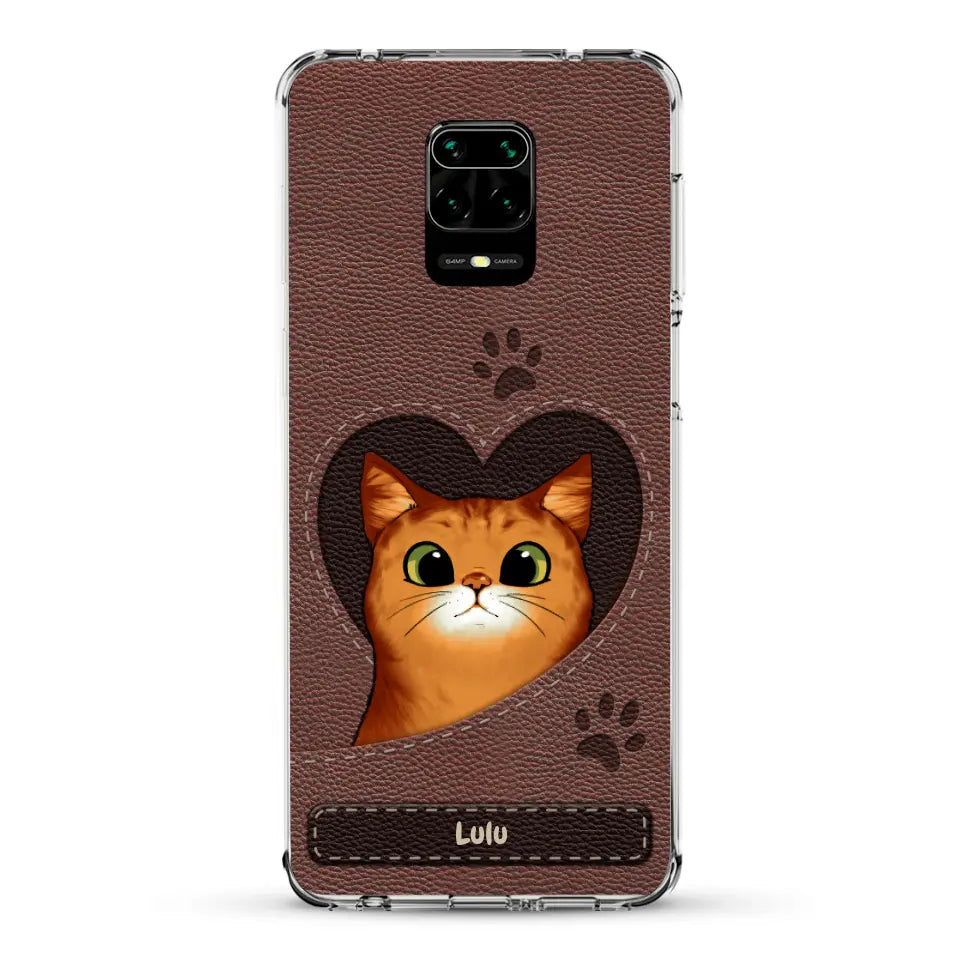 Chats curieux aspect cuir - Coque de téléphone personnalisée