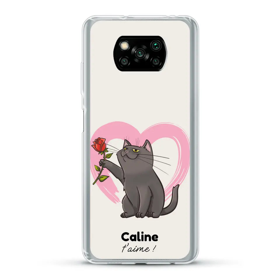 Ton chat t'aime - Coque de téléphone personnalisée