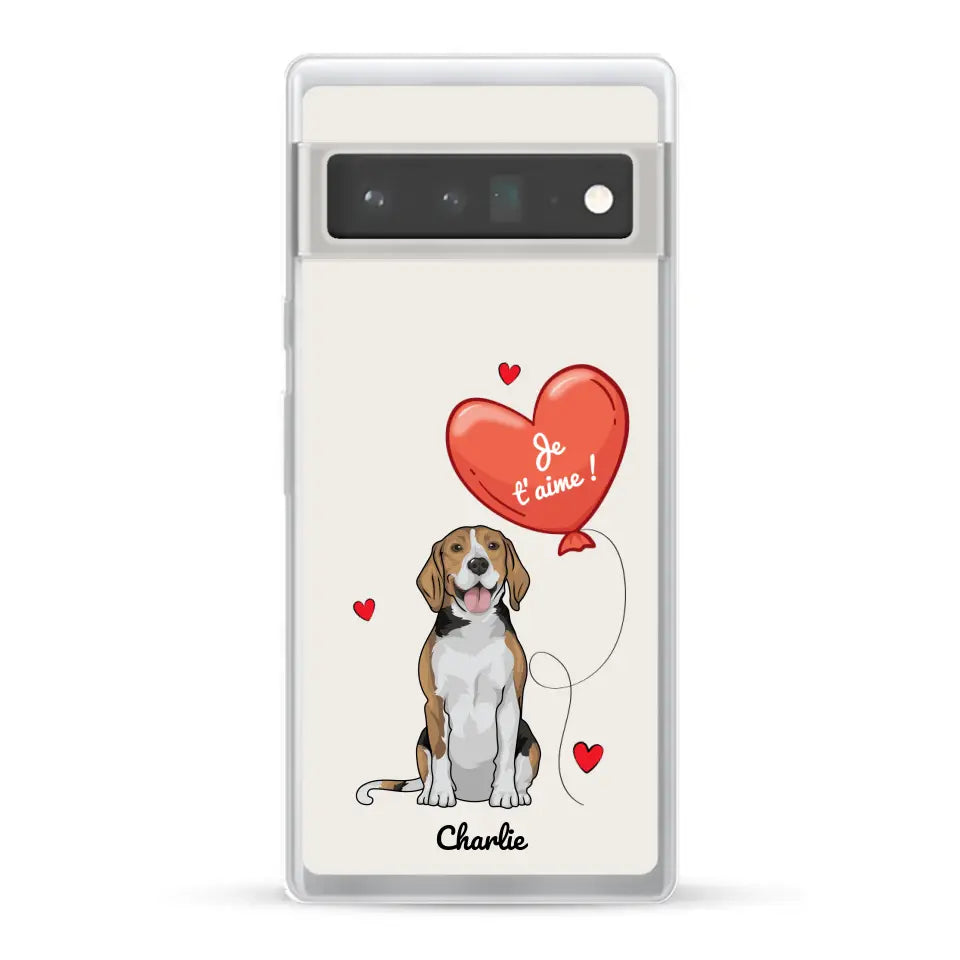 Chien avec ballon - Coque de téléphone personnalisée