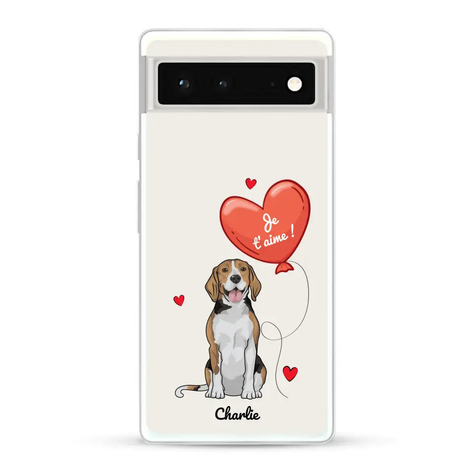 Chien avec ballon - Coque de téléphone personnalisée