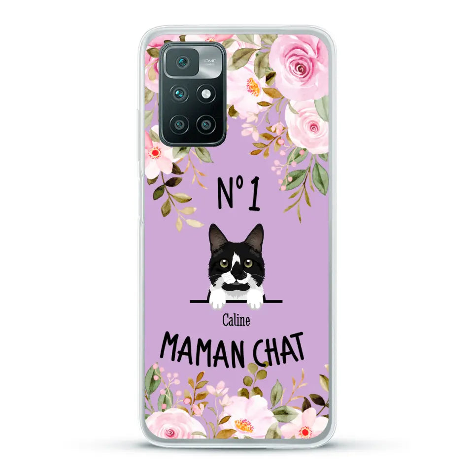 Maman chat N° 1 - Coque de téléphone personnalisée