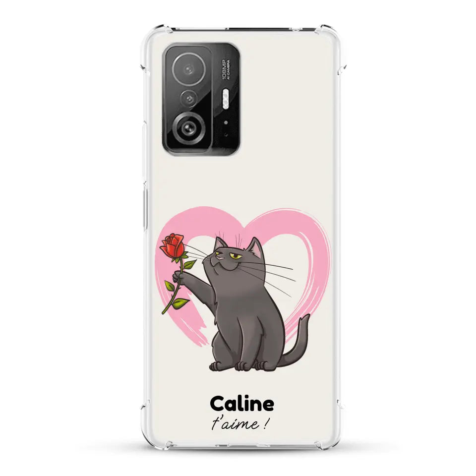 Ton chat t'aime - Coque de téléphone personnalisée