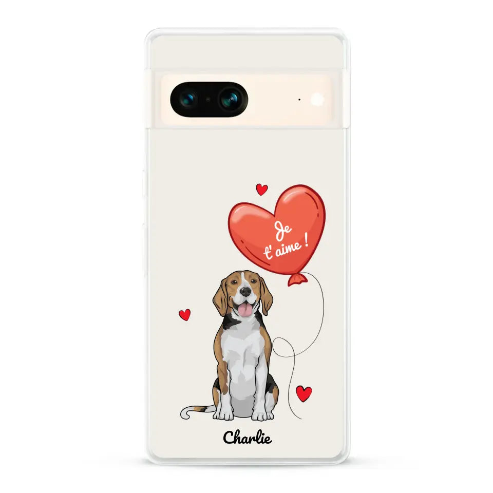 Chien avec ballon - Coque de téléphone personnalisée