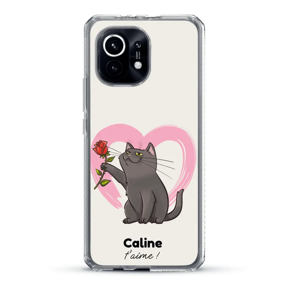 Ton chat t'aime - Coque de téléphone personnalisée