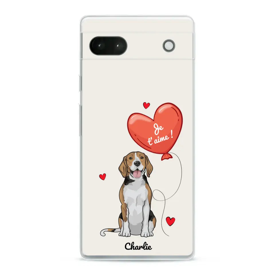 Chien avec ballon - Coque de téléphone personnalisée