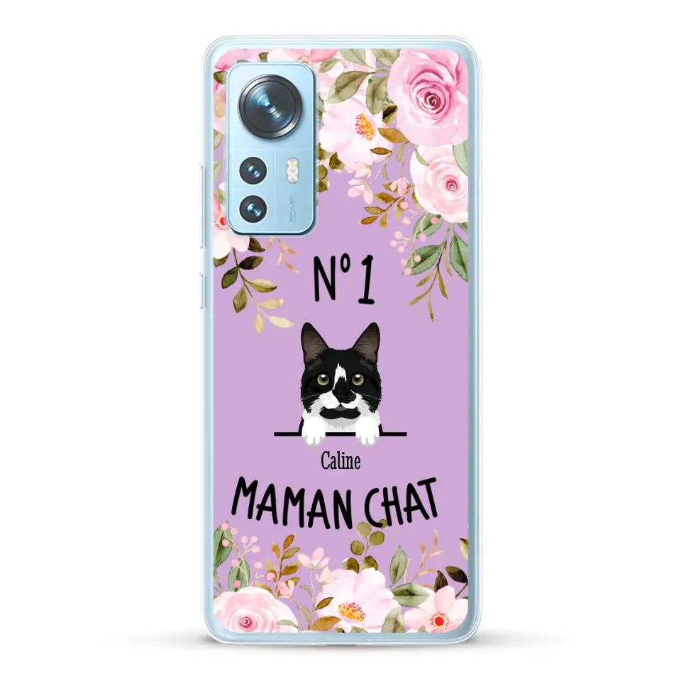 Maman chat N° 1 - Coque de téléphone personnalisée