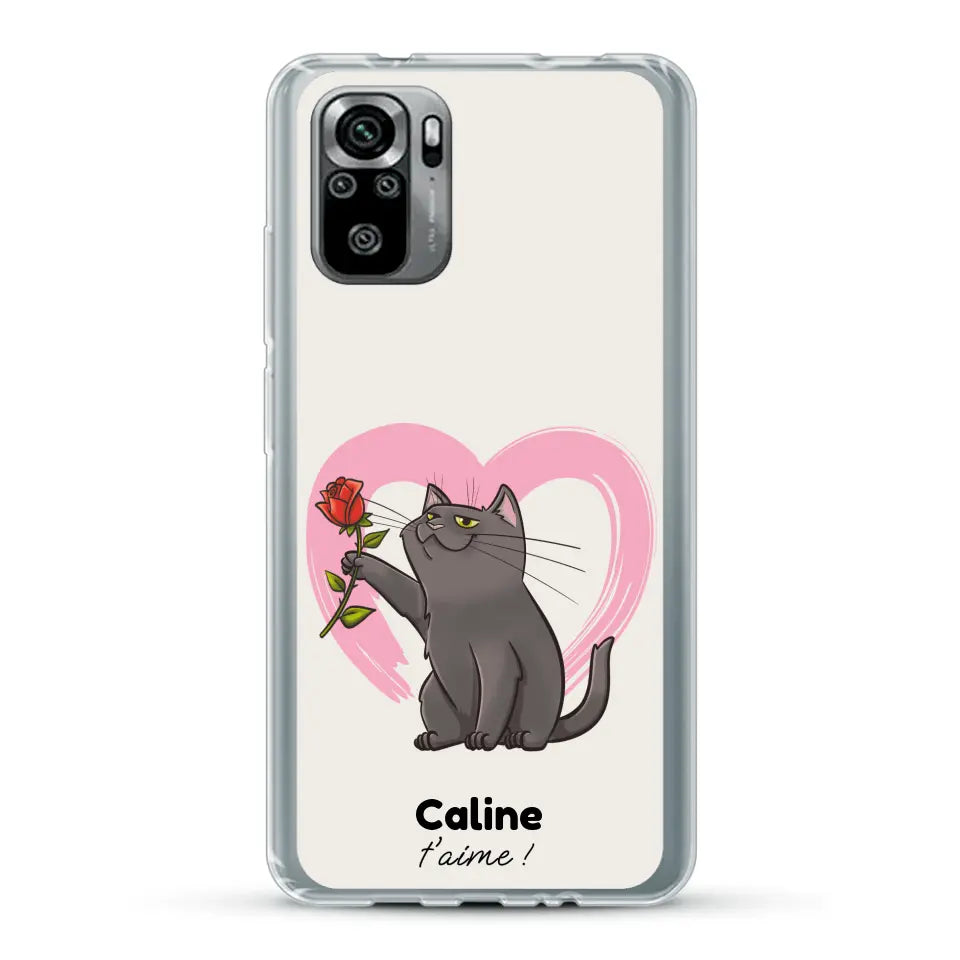 Ton chat t'aime - Coque de téléphone personnalisée