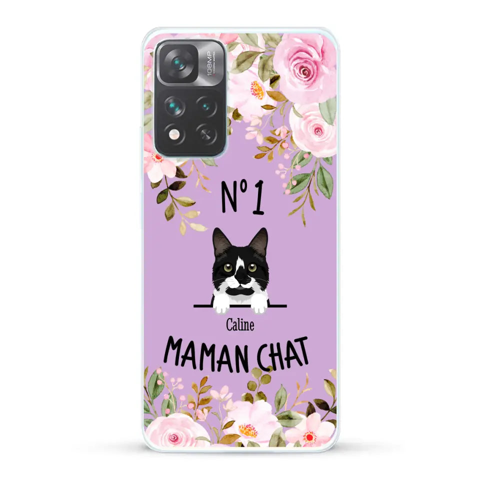 Maman chat N° 1 - Coque de téléphone personnalisée