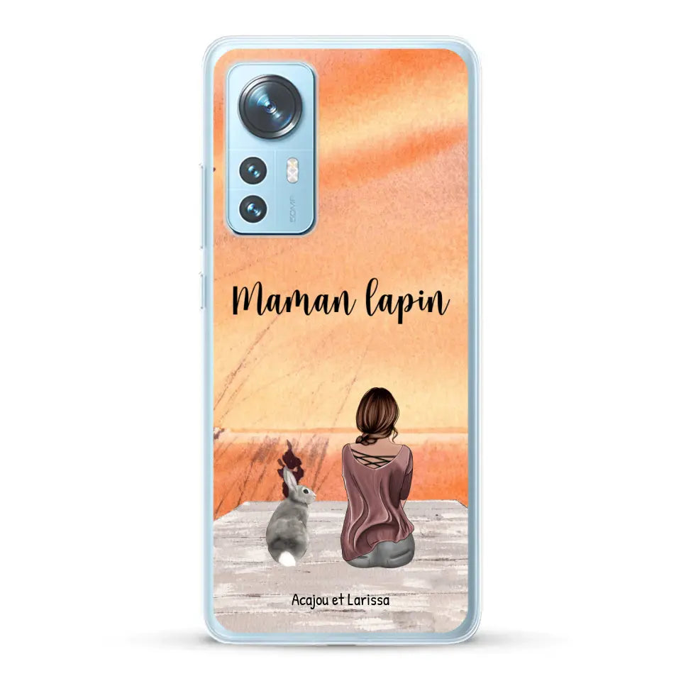 Meilleurs amis avec lapins - Coque de téléphone personnalisée