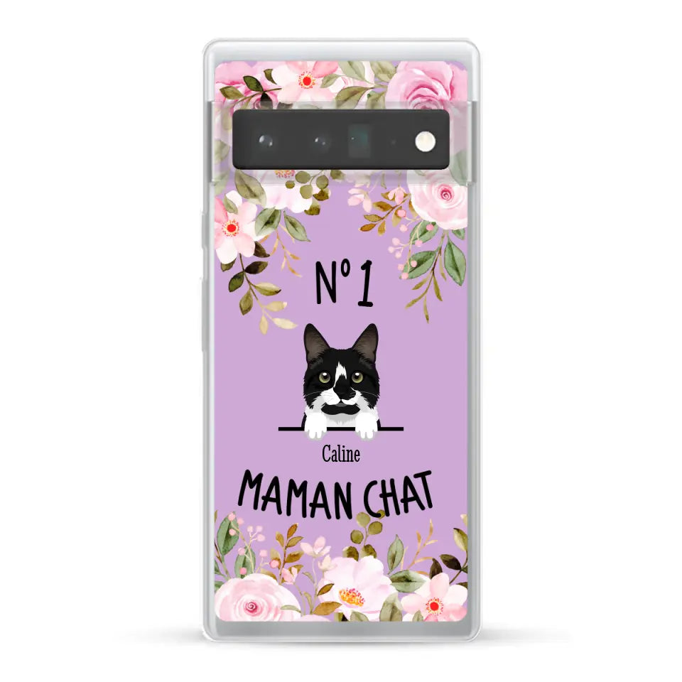 Maman chat N° 1 - Coque de téléphone personnalisée