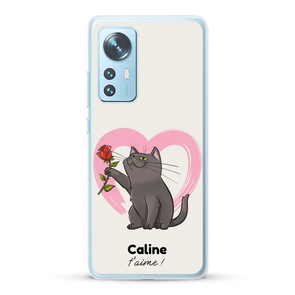 Ton chat t'aime - Coque de téléphone personnalisée