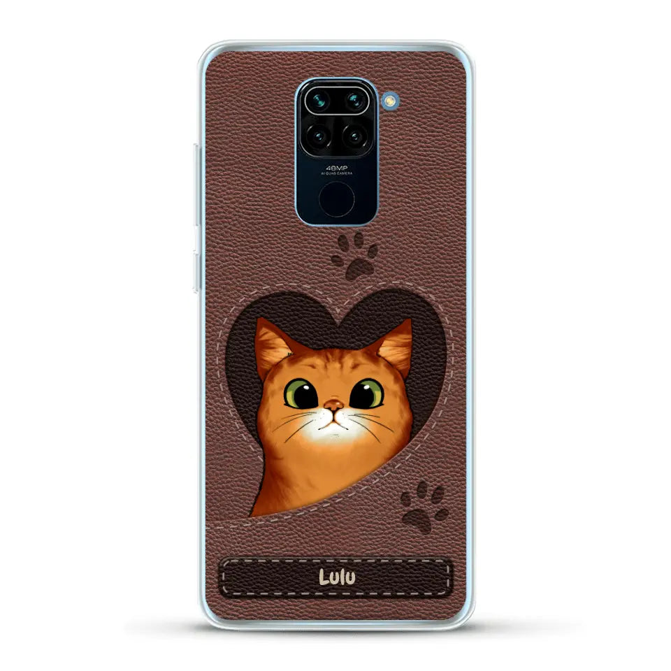 Chats curieux aspect cuir - Coque de téléphone personnalisée