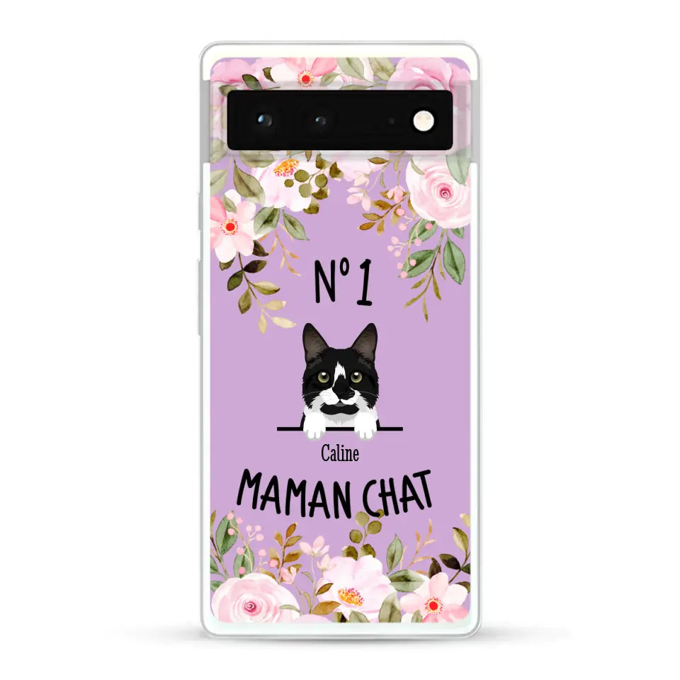 Maman chat N° 1 - Coque de téléphone personnalisée