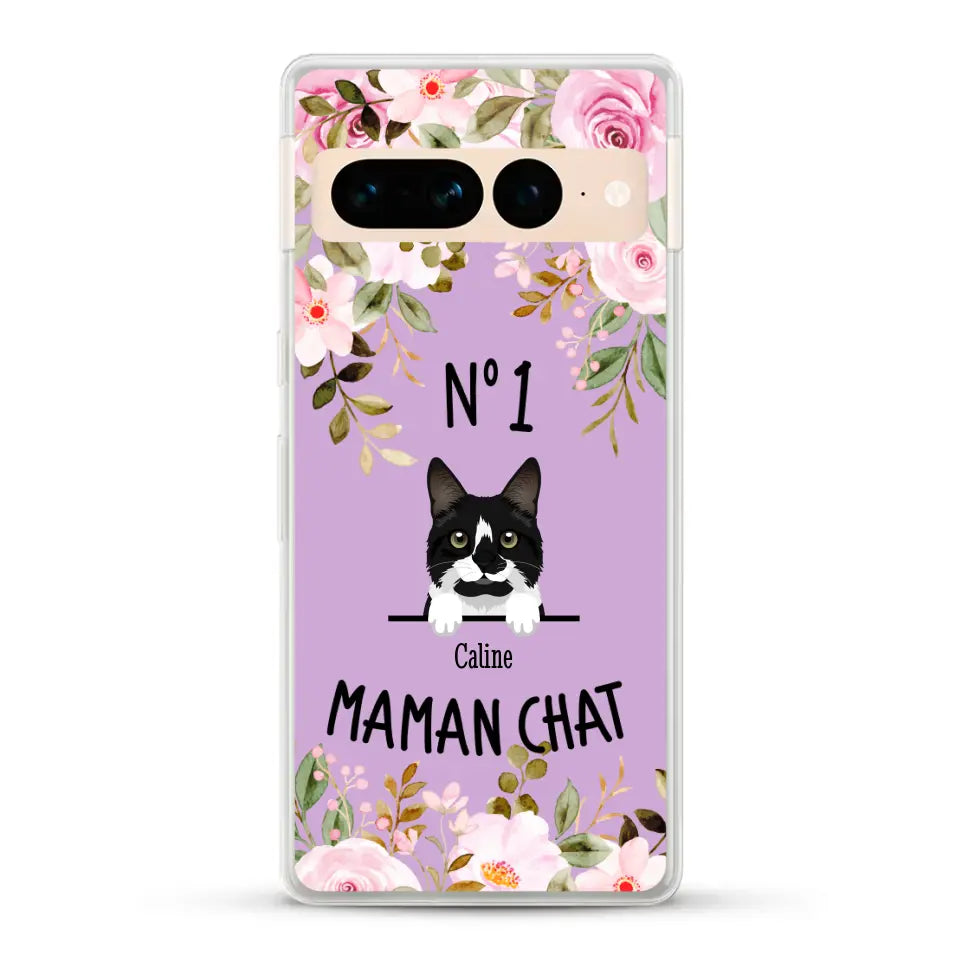 Maman chat N° 1 - Coque de téléphone personnalisée