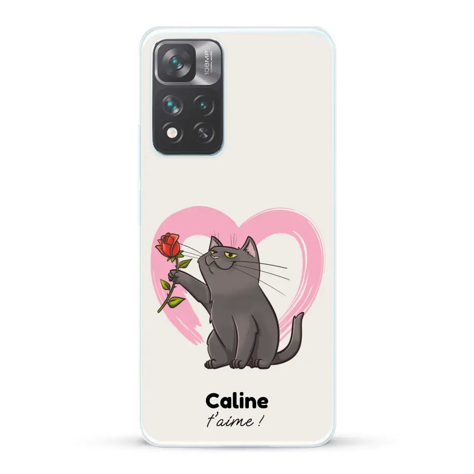 Ton chat t'aime - Coque de téléphone personnalisée