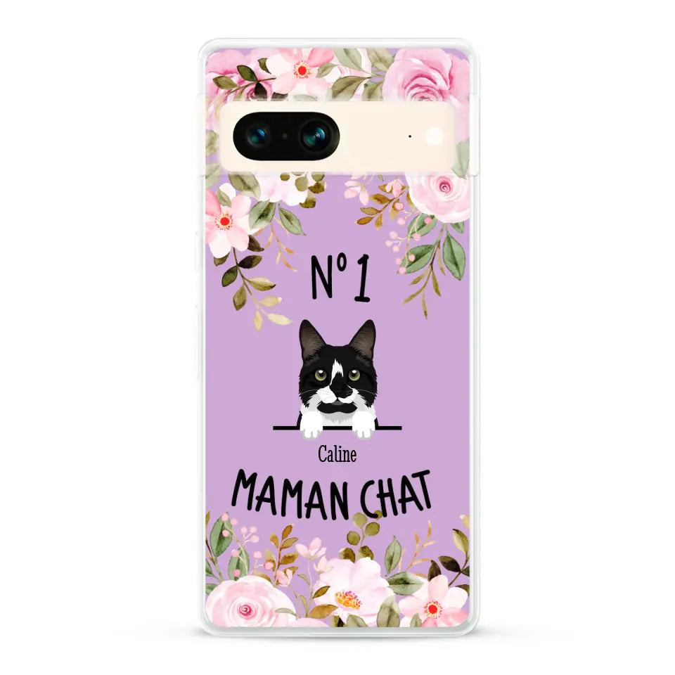 Maman chat N° 1 - Coque de téléphone personnalisée