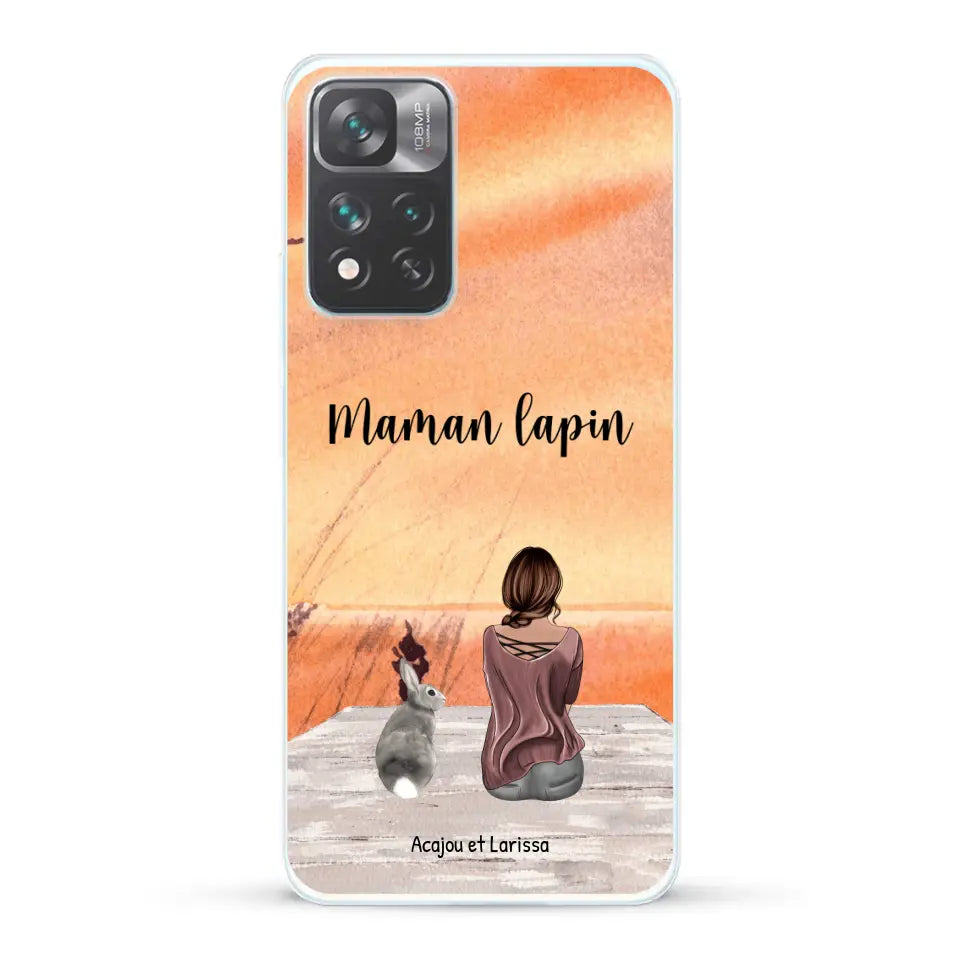 Meilleurs amis avec lapins - Coque de téléphone personnalisée