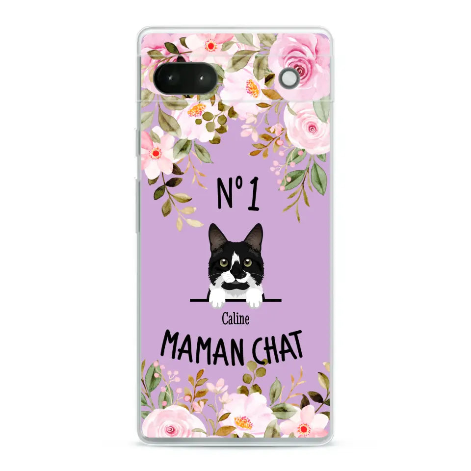 Maman chat N° 1 - Coque de téléphone personnalisée