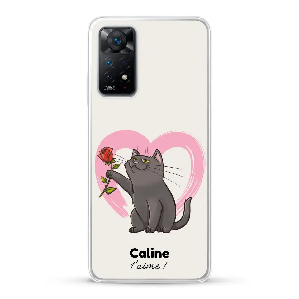 Ton chat t'aime - Coque de téléphone personnalisée