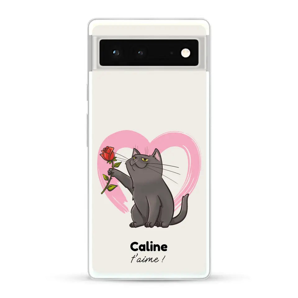 Ton chat t'aime - Coque de téléphone personnalisée