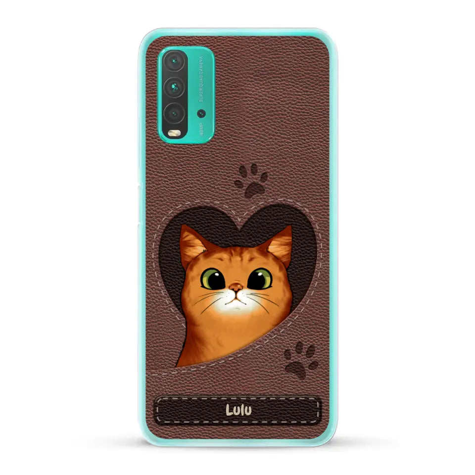 Chats curieux aspect cuir - Coque de téléphone personnalisée