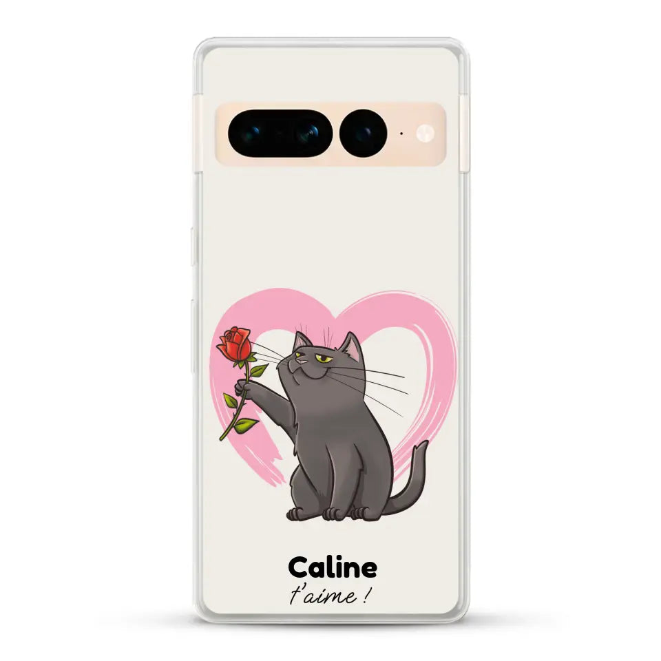 Ton chat t'aime - Coque de téléphone personnalisée