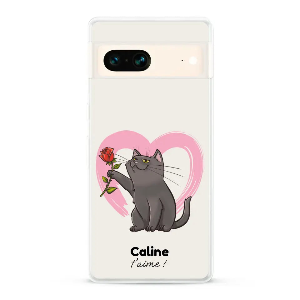 Ton chat t'aime - Coque de téléphone personnalisée