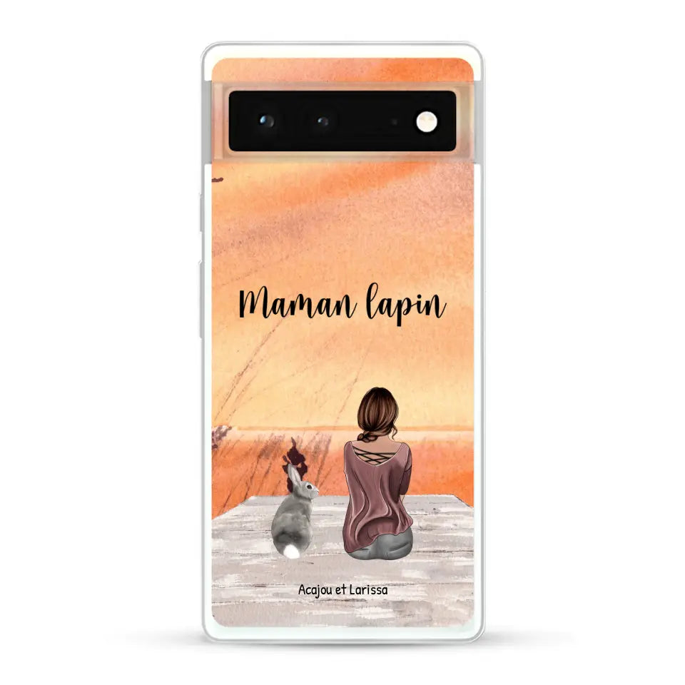 Meilleurs amis avec lapins - Coque de téléphone personnalisée