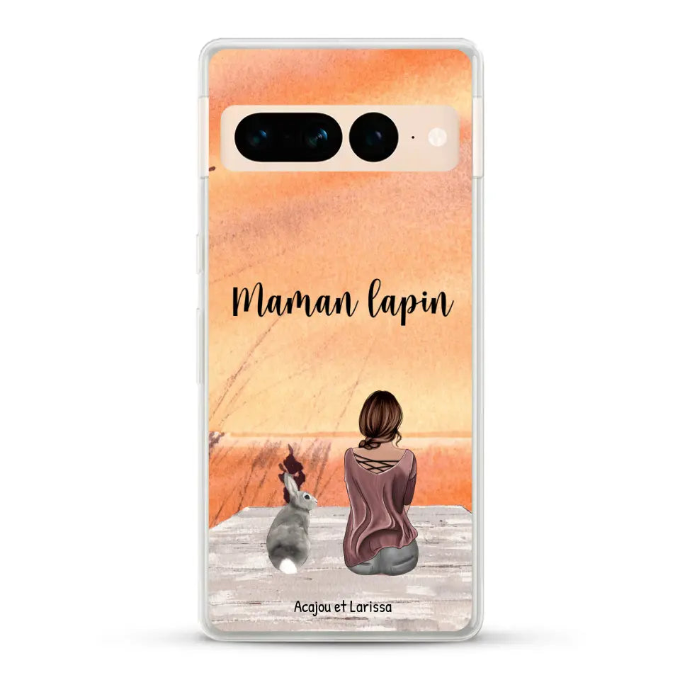 Meilleurs amis avec lapins - Coque de téléphone personnalisée