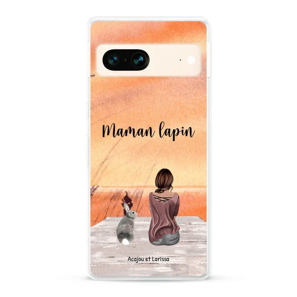 Meilleurs amis avec lapins - Coque de téléphone personnalisée