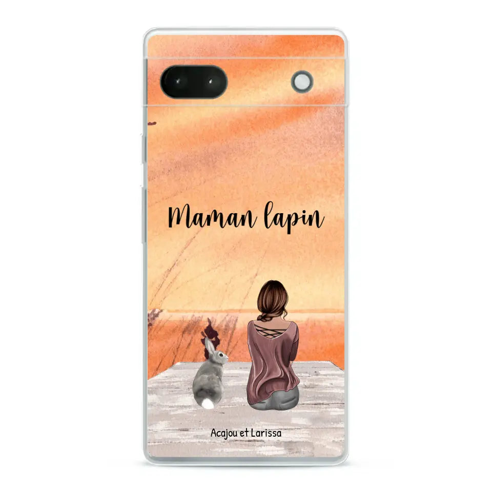 Meilleurs amis avec lapins - Coque de téléphone personnalisée