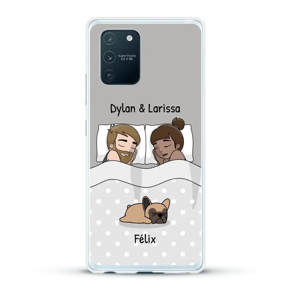 Câlins avec nos amis à poils - Coque de téléphone personnalisée