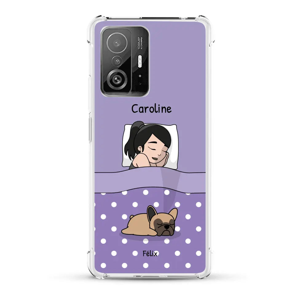 Câlins avec mes amis à poils - Coque de téléphone personnalisée