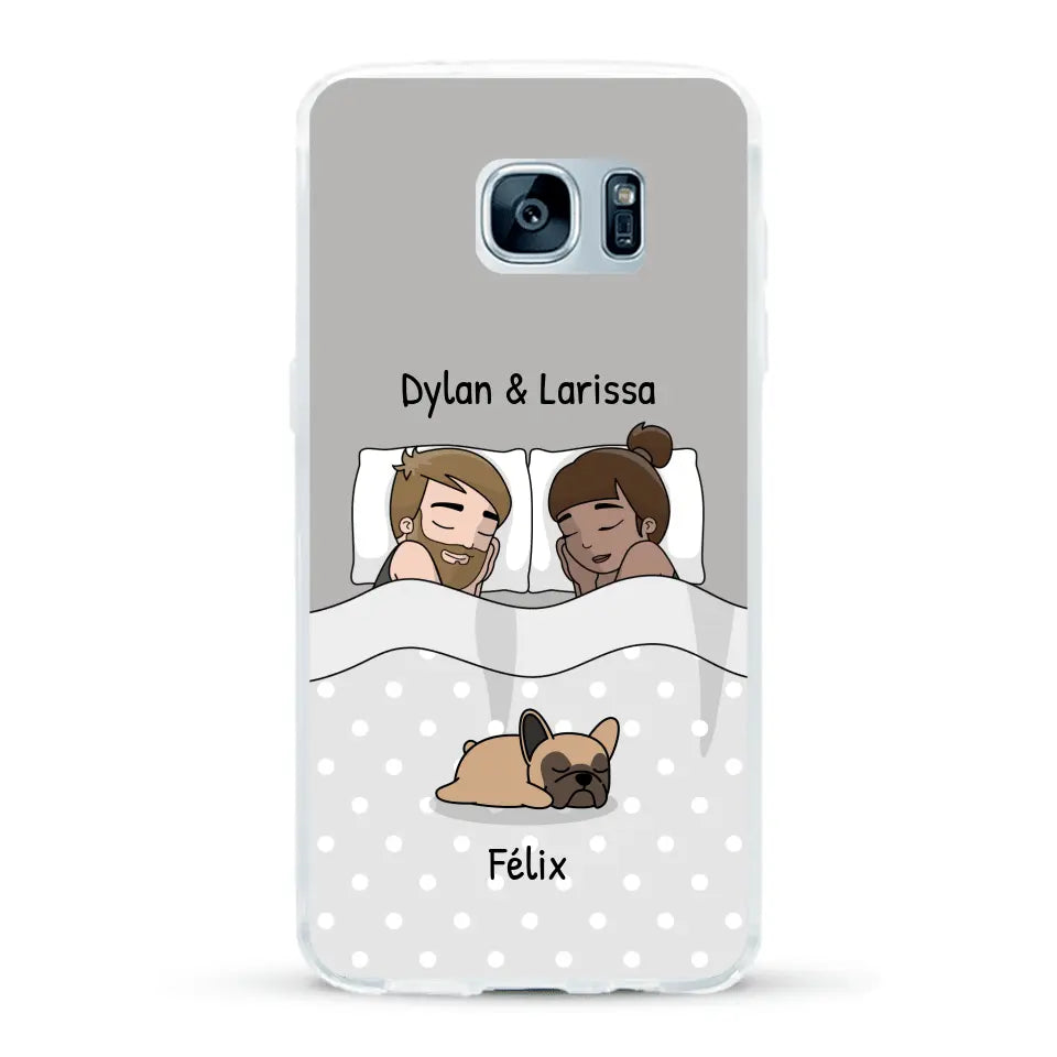 Câlins avec nos amis à poils - Coque de téléphone personnalisée