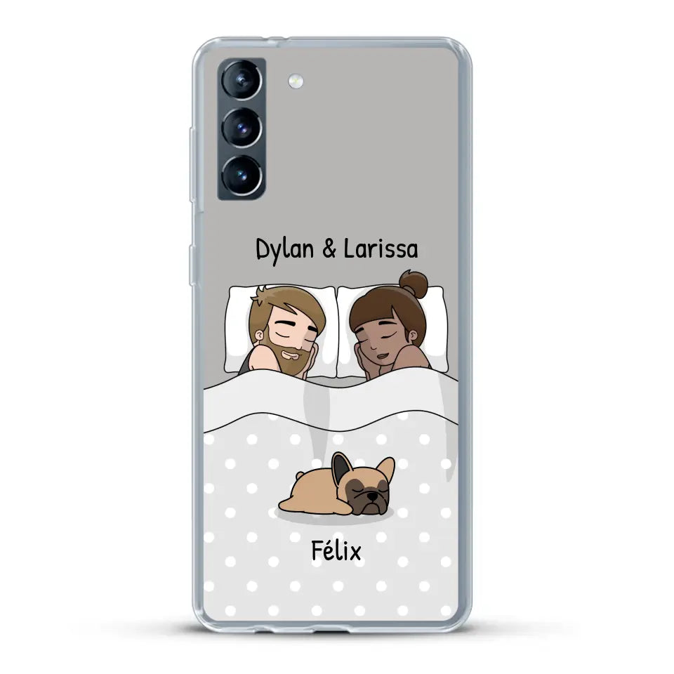 Câlins avec nos amis à poils - Coque de téléphone personnalisée