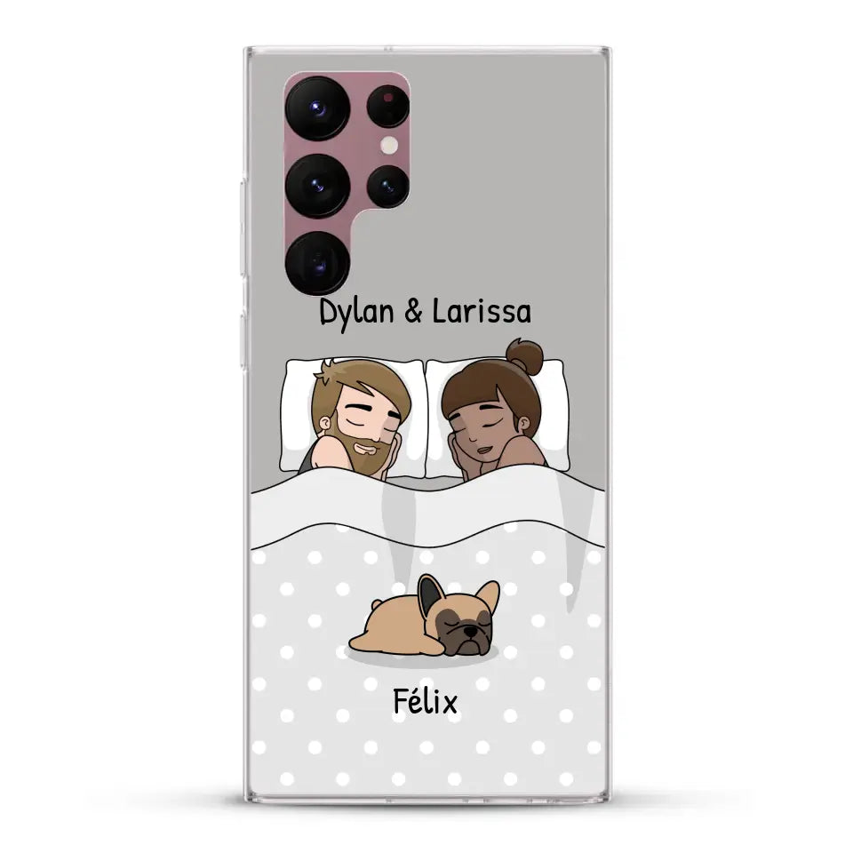 Câlins avec nos amis à poils - Coque de téléphone personnalisée