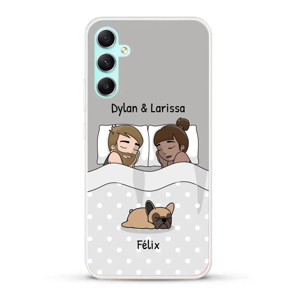 Câlins avec nos amis à poils - Coque de téléphone personnalisée