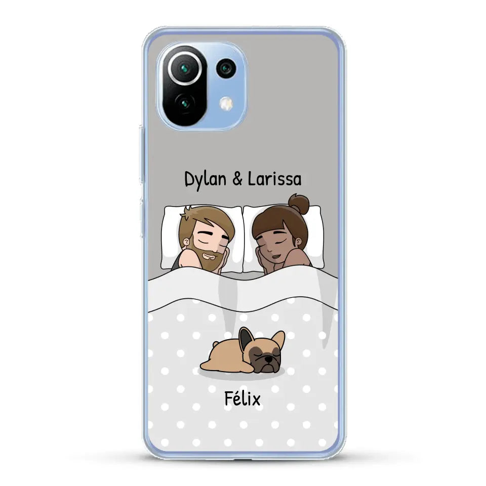 Câlins avec nos amis à poils - Coque de téléphone personnalisée