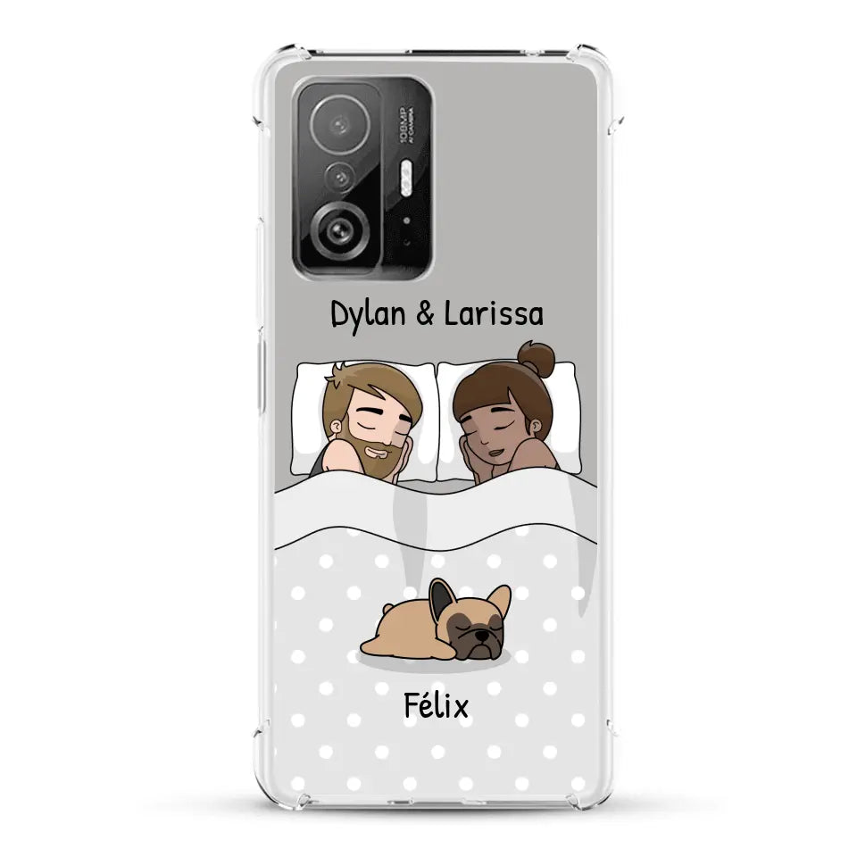 Câlins avec nos amis à poils - Coque de téléphone personnalisée